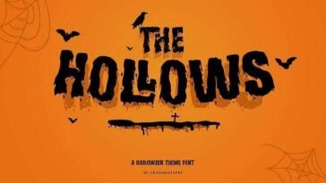 Hollows Spooky Display Font