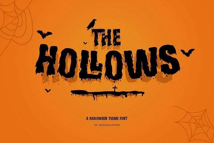 Download Free Hollows Spooky Display Font Hollows Spooky Display Font
