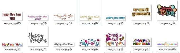 Download Happy New Year PNG text Images 2024 – 20+ HD PNG Zip File Happy New year png