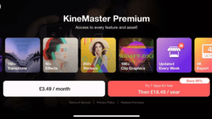 KineMaster premium apk Pricing