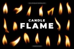 Candle Flame Overlays Images