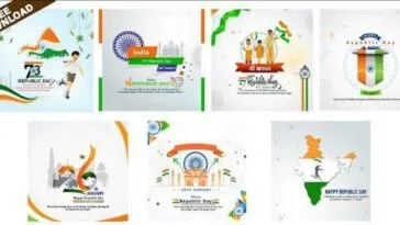 Republic Day Editing Banner PSD File