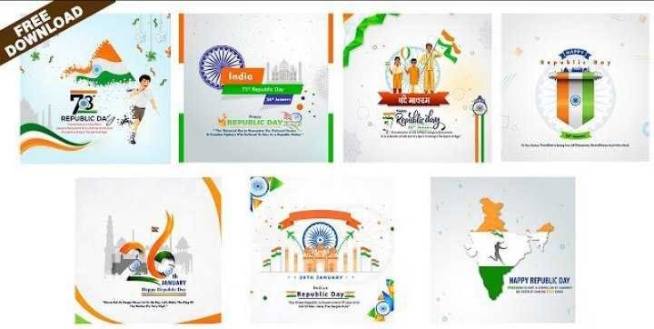 Republic Day Editing Banner PSD File